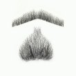 画像2: 付け髭　口ひげ＋あごひげのセット　普段使いにもぴったり薄いバージョン　人毛100％　つけひげ　ひげ　あご　リアル　本物　 (2)